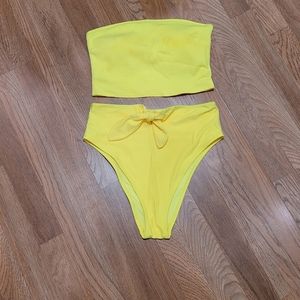 Aerie Yellow swimsuit Set